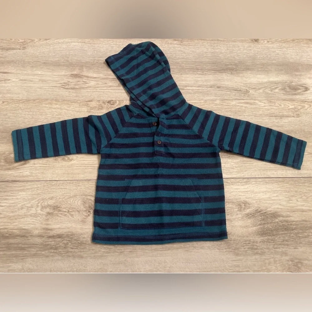 Gymboree Boys 18 To 24 Months Striped Hooded Pullover